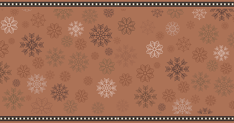 Snowflake Motif flower vinyl rug - TenStickers
