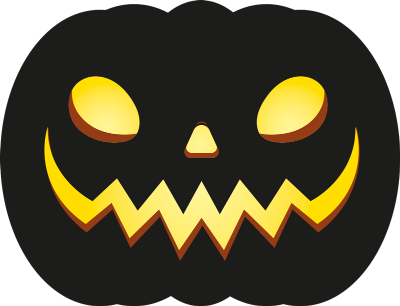 Spooky Pumpkin Face halloween vinyl rug - TenStickers