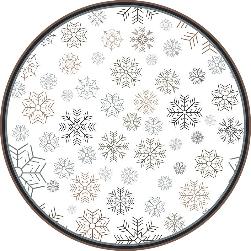 Snowflake Patterns christmas vinyl rug - TenStickers