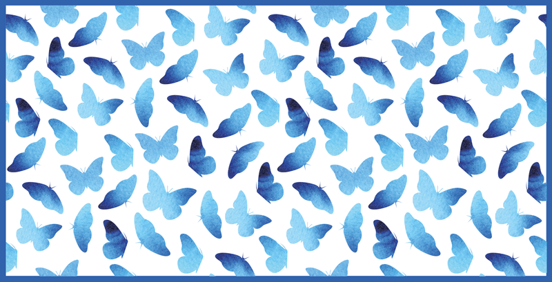 Butterfly Patterned vinyl rug - TenStickers
