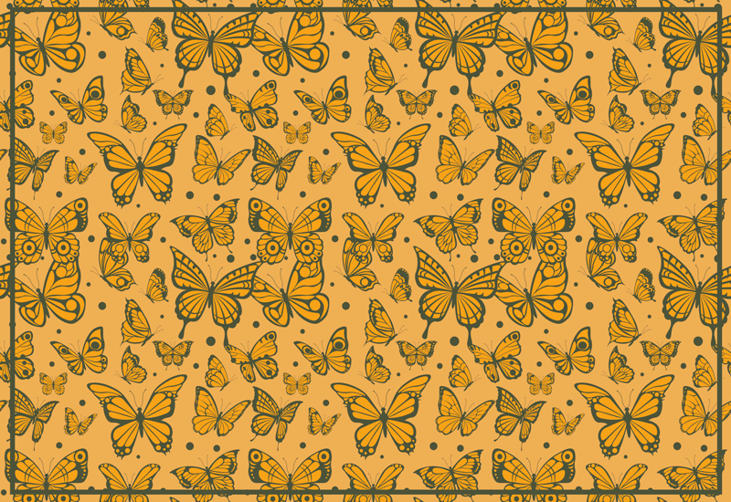 Butterfly Delight animal vinyl rug - TenStickers