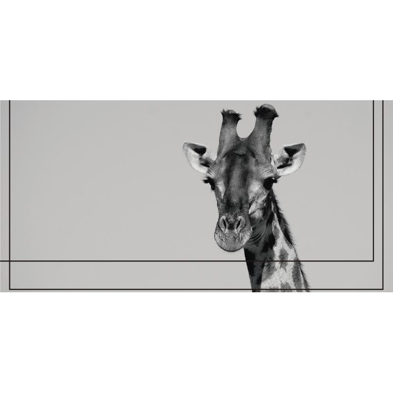 Giraffe Portrait animal vinyl rug - TenStickers