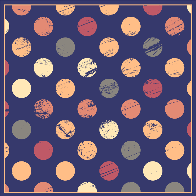 Abstract Dotted Pattern geometric vinyl rug - TenStickers