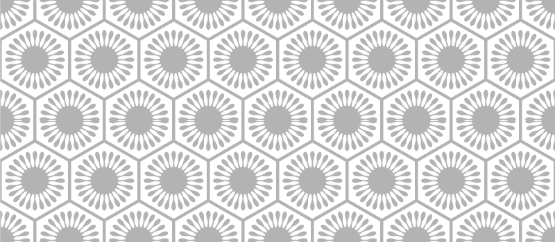 Sunburst Pattern geometric vinyl rug - TenStickers