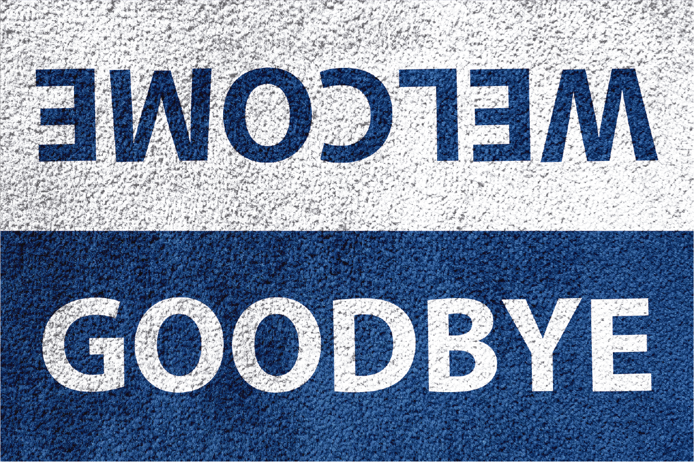 Welcome and Goodbye vinyl rug - TenStickers