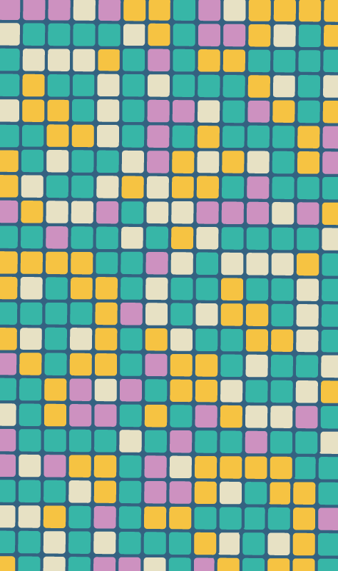 Colorful Grid Pattern geometric vinyl rug - TenStickers