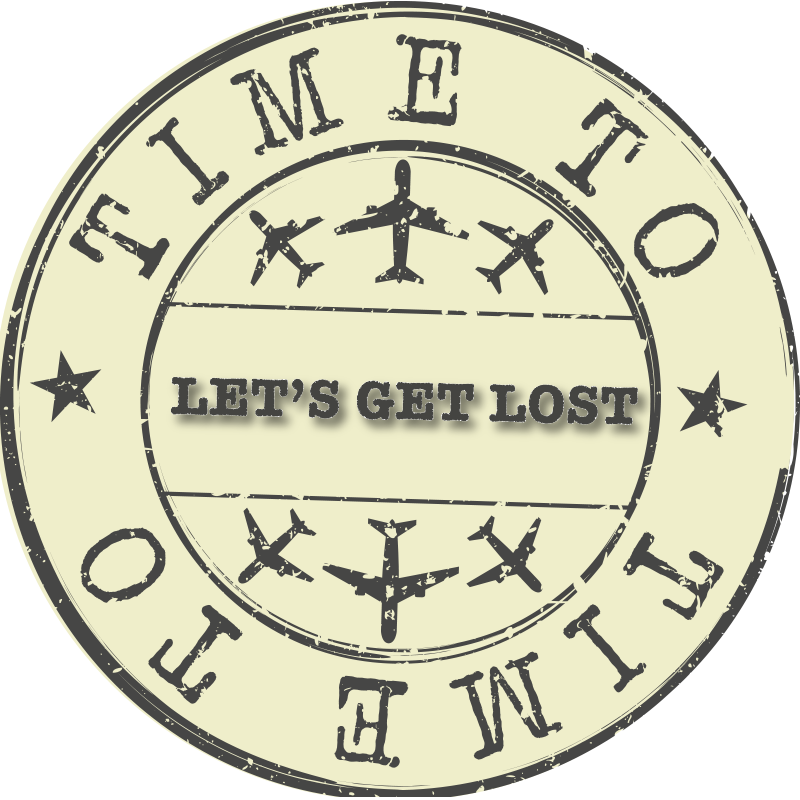 Time Get Lost custom vinyl rug - TenStickers