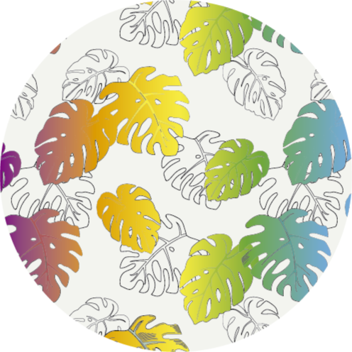 Tropical Monstera Delight floral vinyl rug - TenStickers