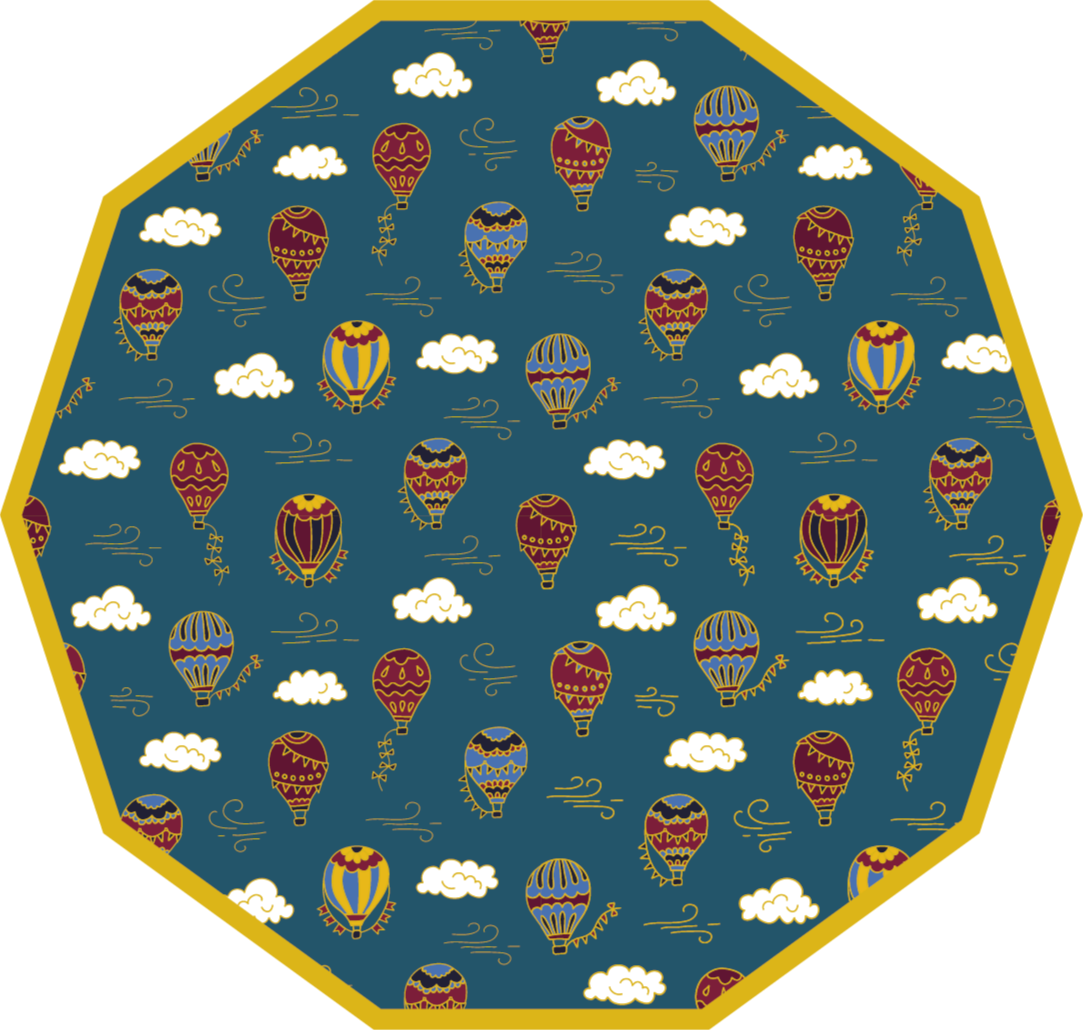 children air balloons kids vinyl rug - TenStickers