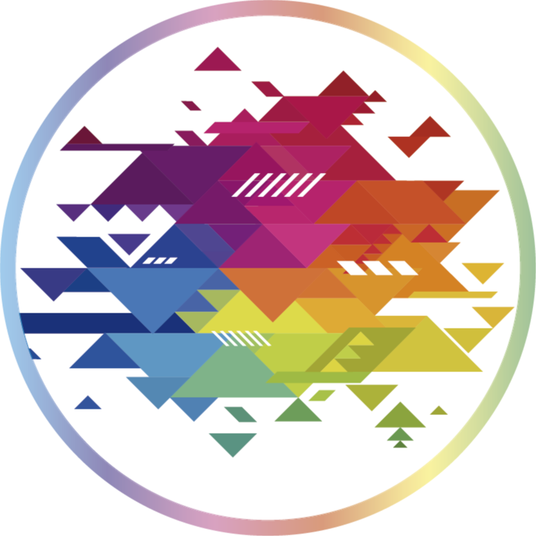 Colorful Geometric Shapes geometric vinyl rug - TenStickers