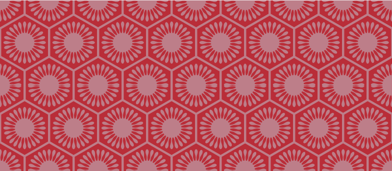 Circular Motif Ensemble geometric vinyl rug - TenStickers