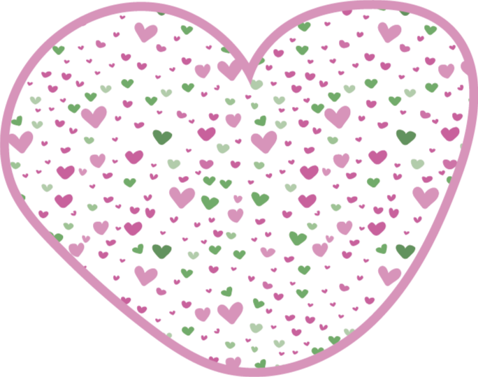 Cute Little Hearts kids vinyl rug - TenStickers