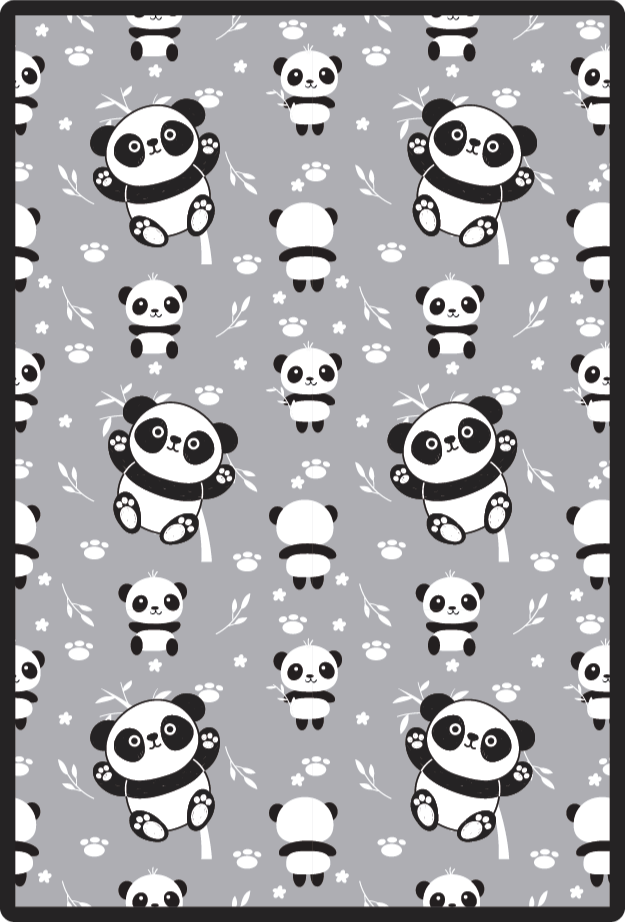 Cute and lovely Pandas animal rug - TenStickers