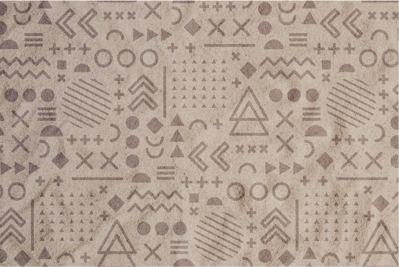 Vinyl carpet sand texture with shapes rug - TenStickers
