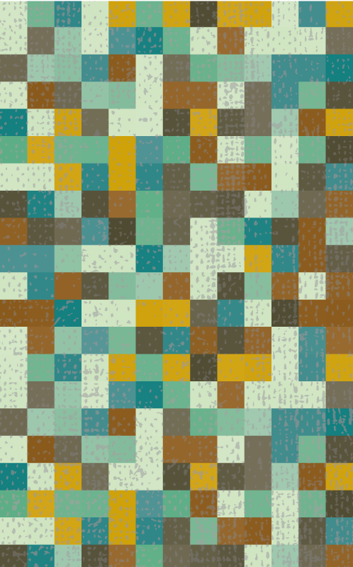 living room vinyl rug regular squares modern - TenStickers