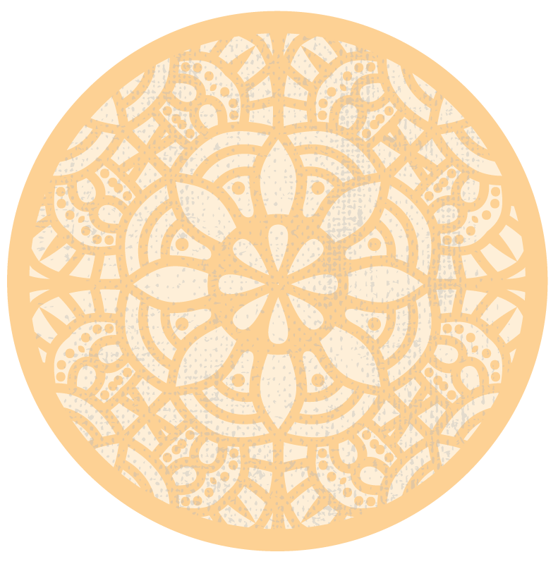 Mandala Motif Circle mandala vinyl rug - TenStickers