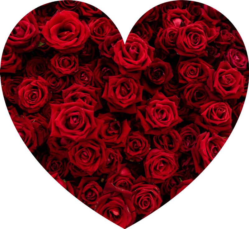 Heart-Shaped Romance flower vinyl rug - TenStickers