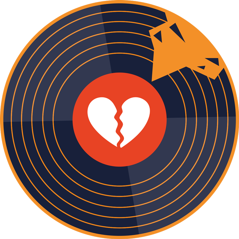 Broken Heart Vinyl modern rug - TenStickers