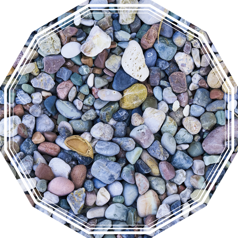 Tiny little stones floral rug - TenStickers