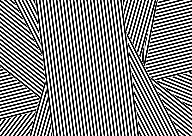 Optical Warp stripes vinyl rug - TenStickers