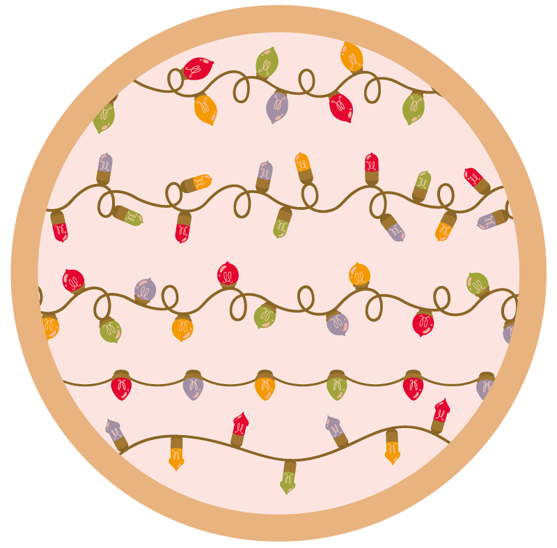 Christmas lights Christmas tree mat - TenStickers