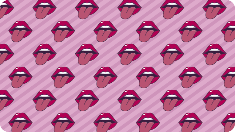Mouths Pattern vinyl rug - TenStickers