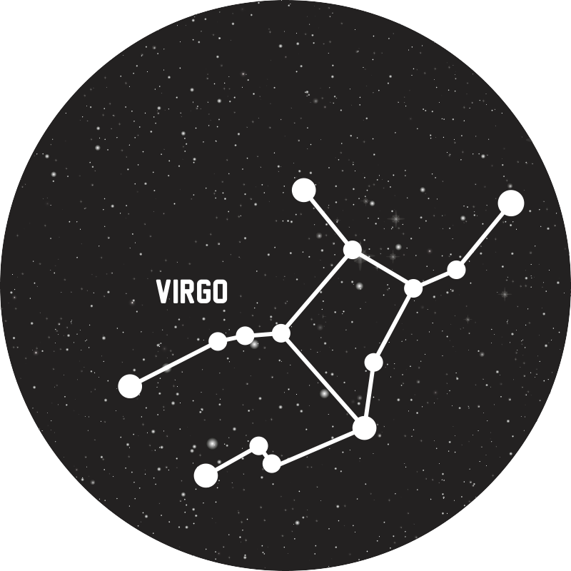 Zodiac sign Virgo  modern rug - TenStickers