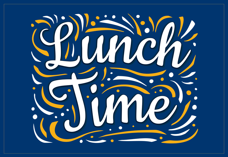 Lunch Time Swirls custom vinyl rug - TenStickers