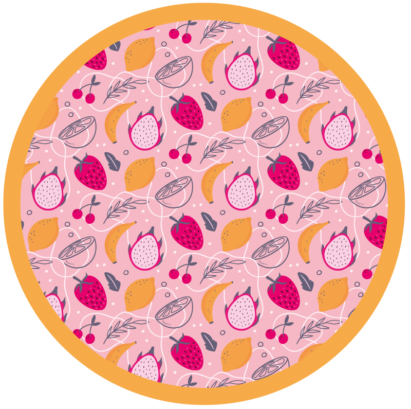Summer fruits kitchen floor tiles - TenStickers