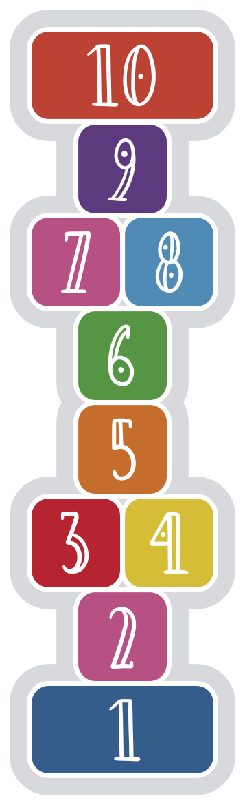 Hopscotch Sequence gaming vinyl rug - TenStickers