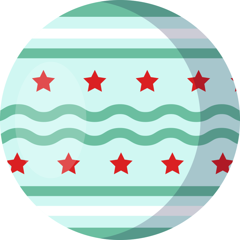 Painted bauble Christmas tree mat - TenStickers