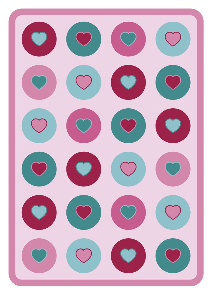 Heartful Playtime kids vinyl rug - TenStickers