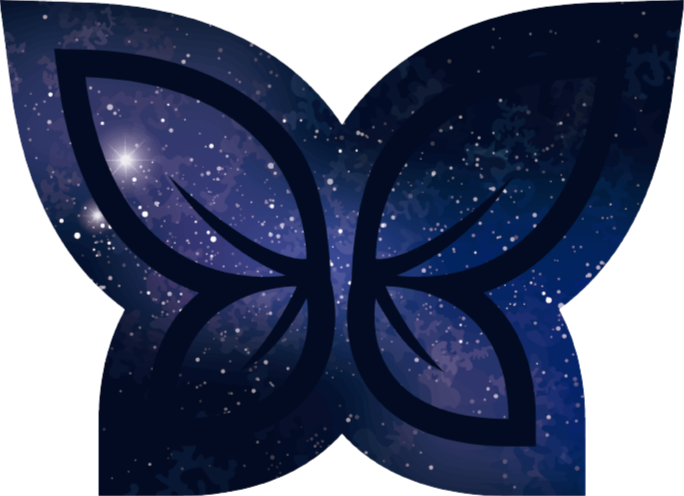 Cosmic Butterfly Silhouette textured vinyl rug - TenStickers