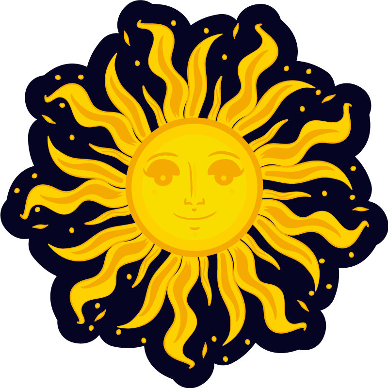 Boho sun ethnic vinyl rug - TenStickers