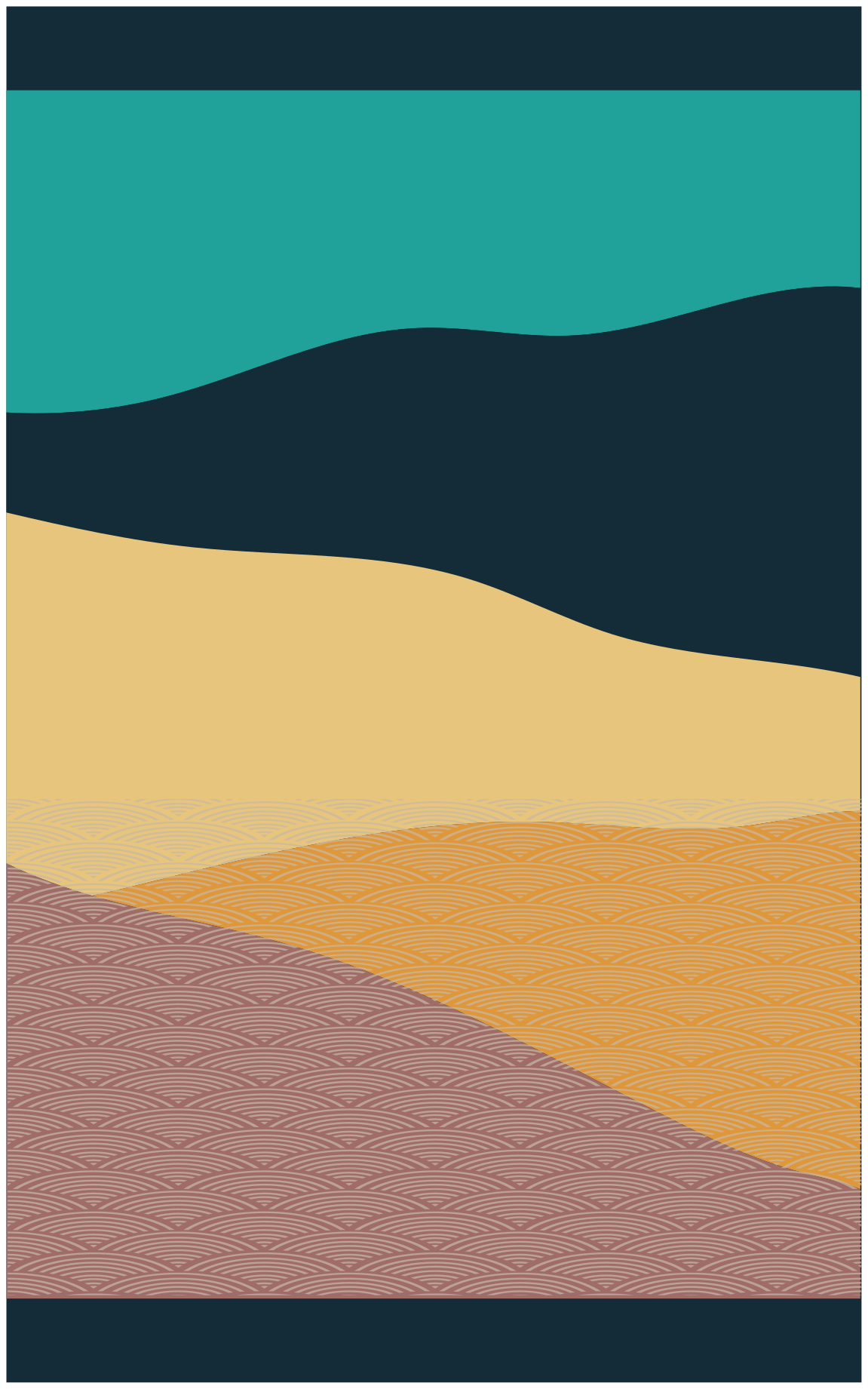 Abstract Mountain modern rug - TenStickers