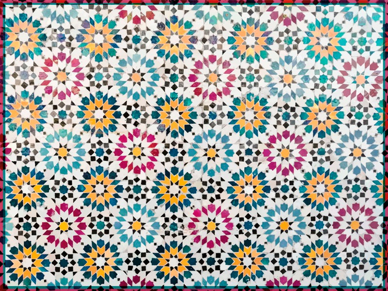 mediterranean  mosaic floor tiles - TenStickers