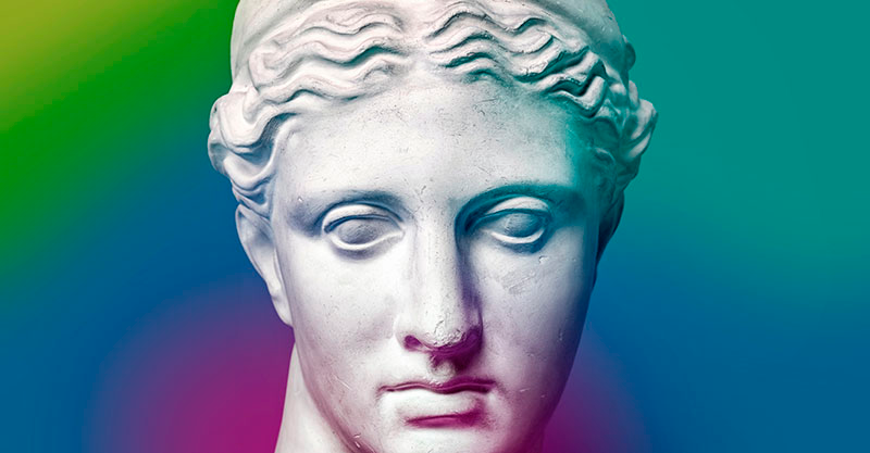 Sculptural Gradient minimalist vinyl rug - TenStickers