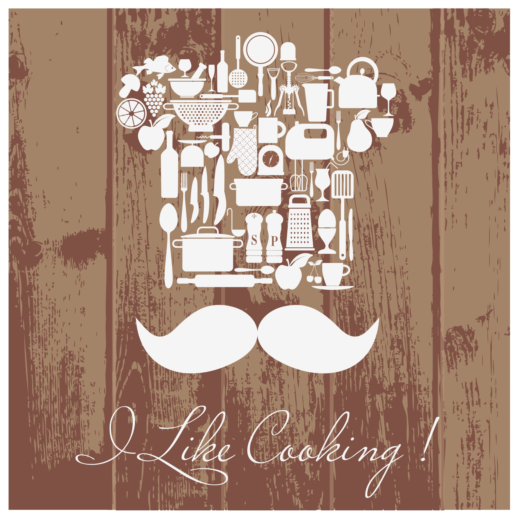 Culinary Enthusiasm Emblem custom vinyl rug - TenStickers