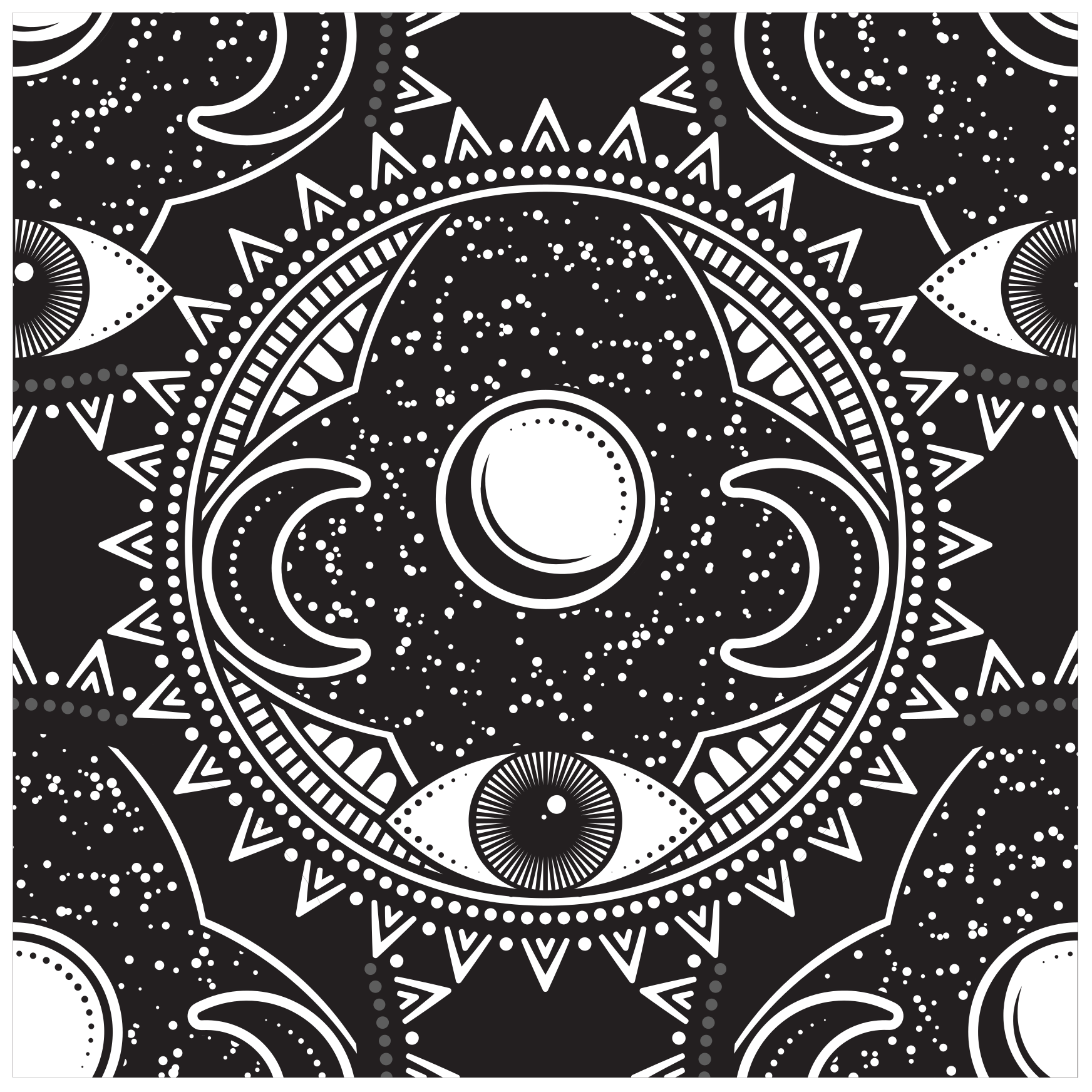 Celestial Mandala Pattern mandala vinyl rug - TenStickers