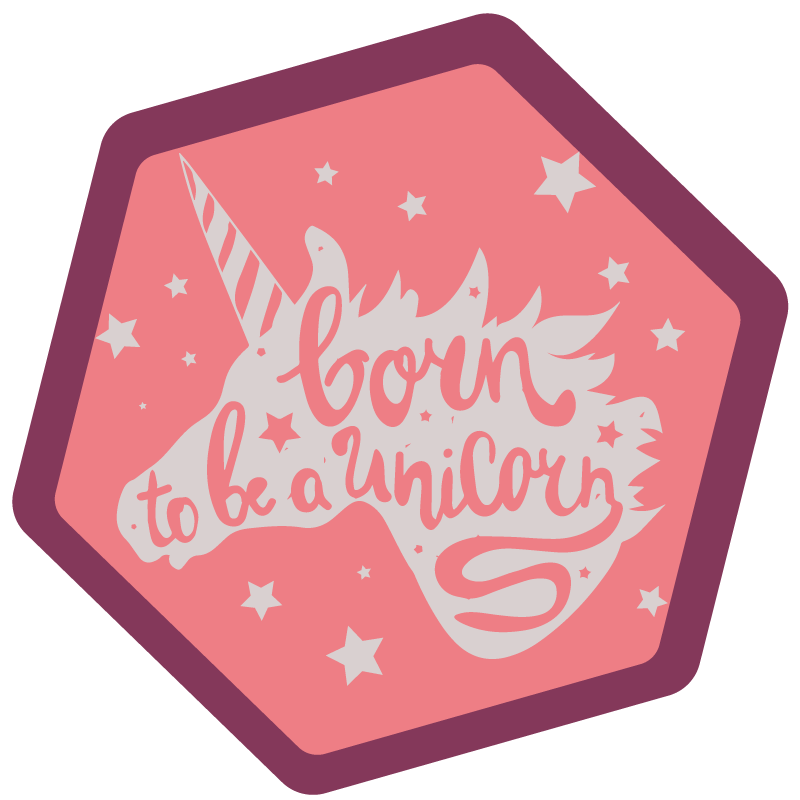 Born Unicorn nursery vinyl rug - TenStickers