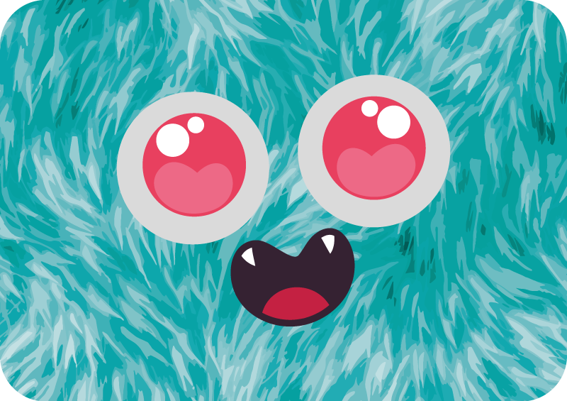 Monster Face vinyl rug - TenStickers