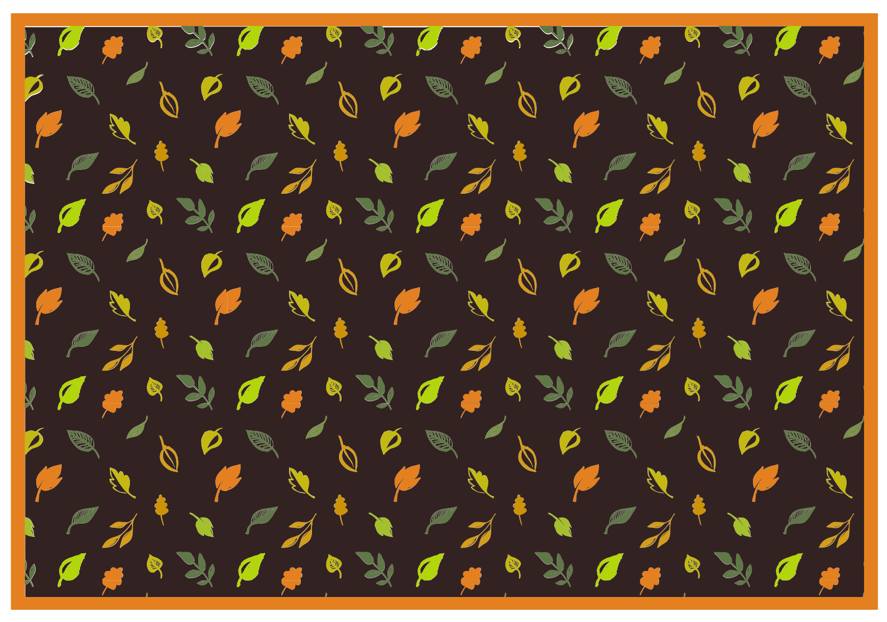 Autumnal Leaves Pattern flower vinyl rug - TenStickers