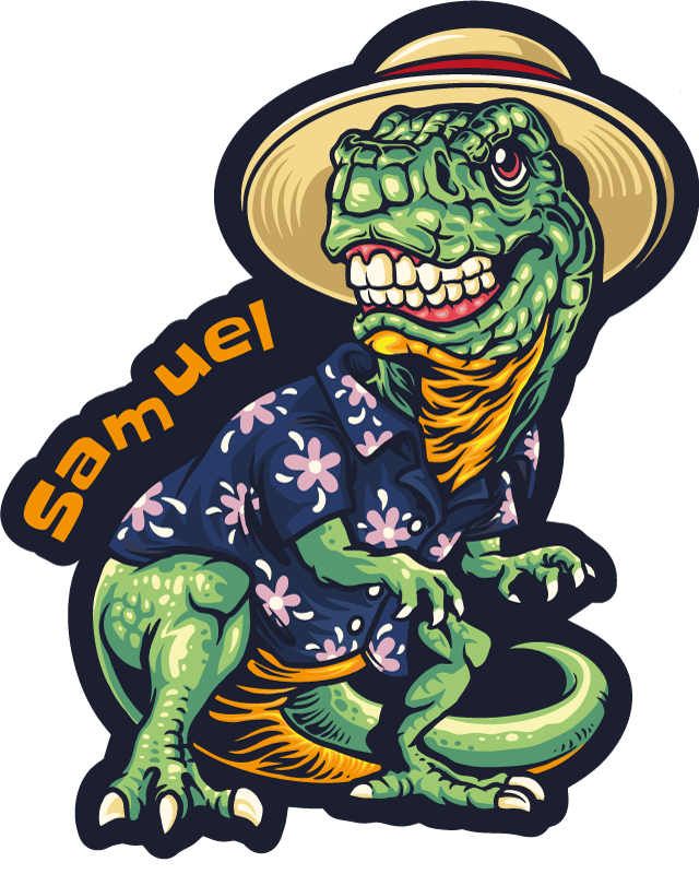 Dinosaur Vacation Attire custom vinyl rug - TenStickers