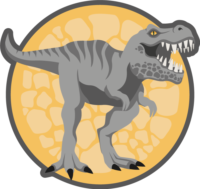 t-rex background handdrawn animal rug - TenStickers