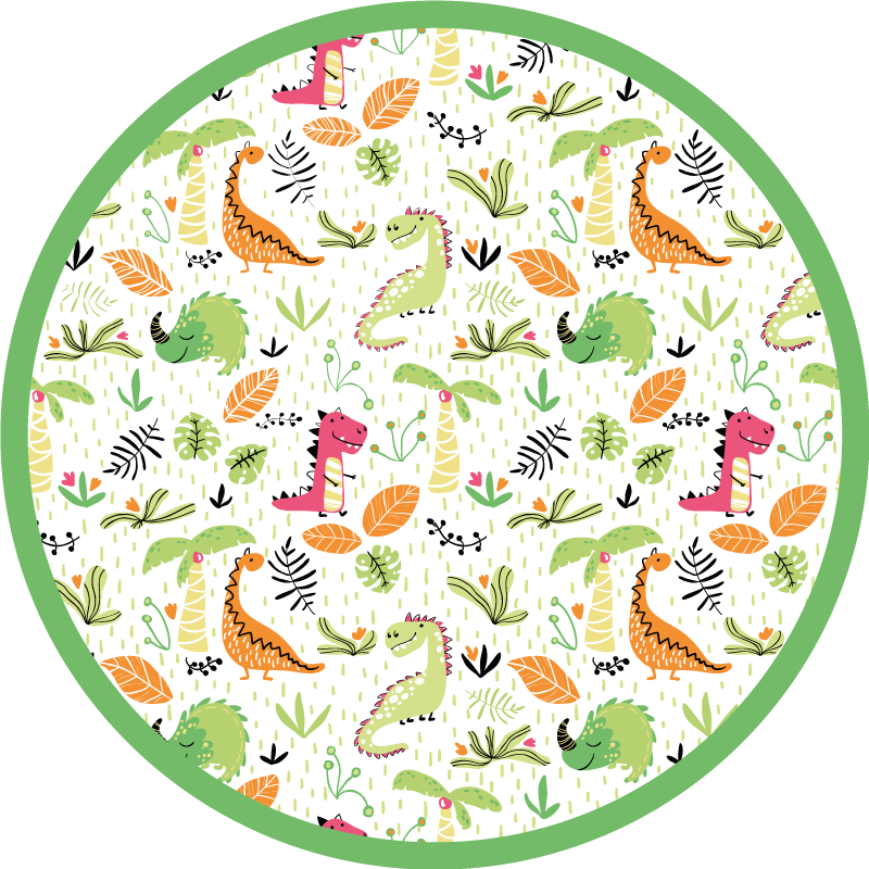 Safari Adventure Circle vinyl rug - TenStickers