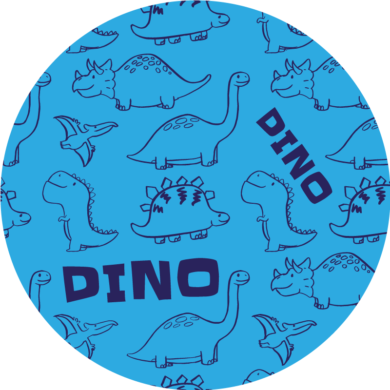 Adorable Dinosaur Pattern vinyl rug - TenStickers
