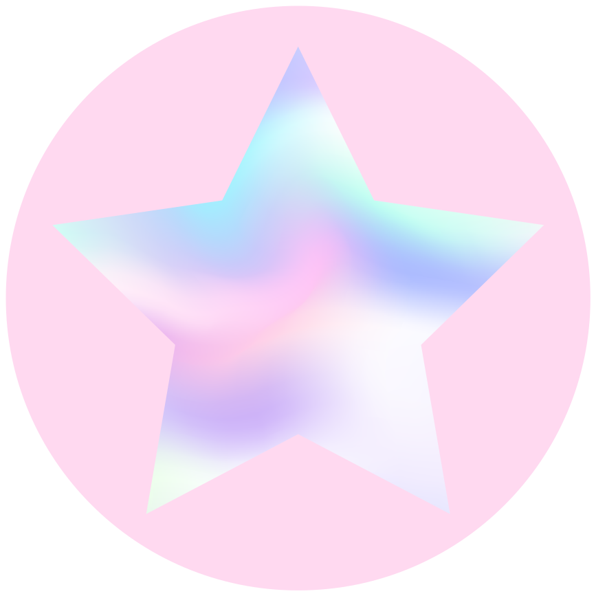 Pastel Star Gradient star vinyl rug - TenStickers