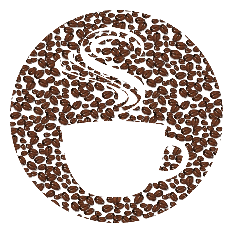 cu of coffee with coffee beans modern rug - TenStickers