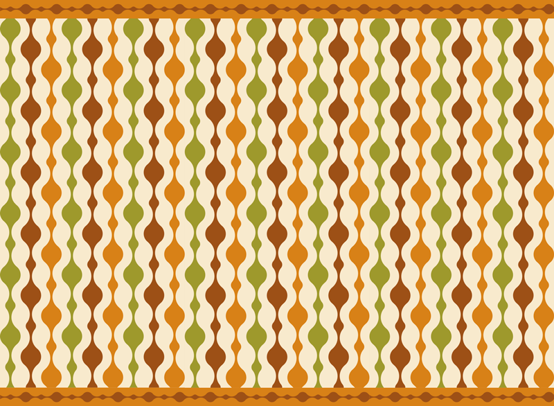 Wavy Lines Design stripes vinyl rug - TenStickers