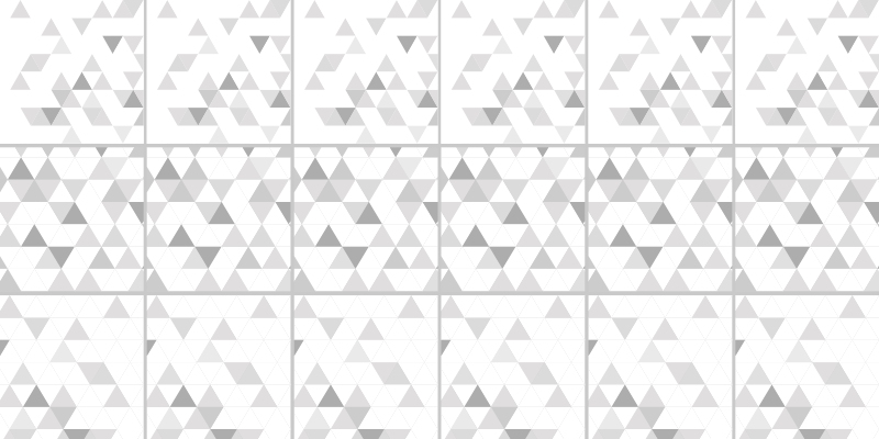 Triangular grey motifs geometric vinyl rug - TenStickers